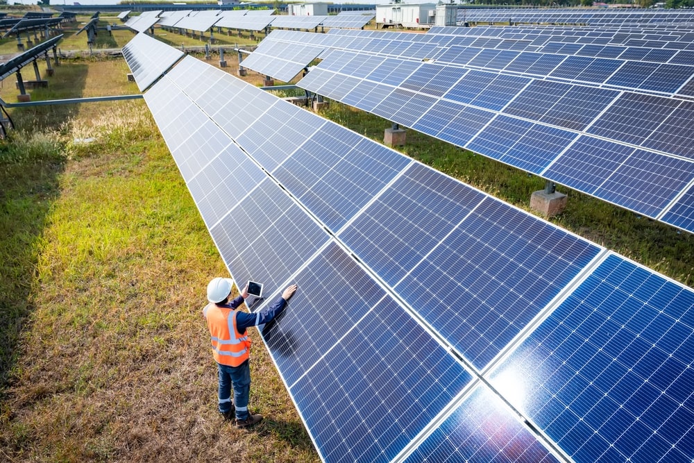 L’installation de la centrale solaire 